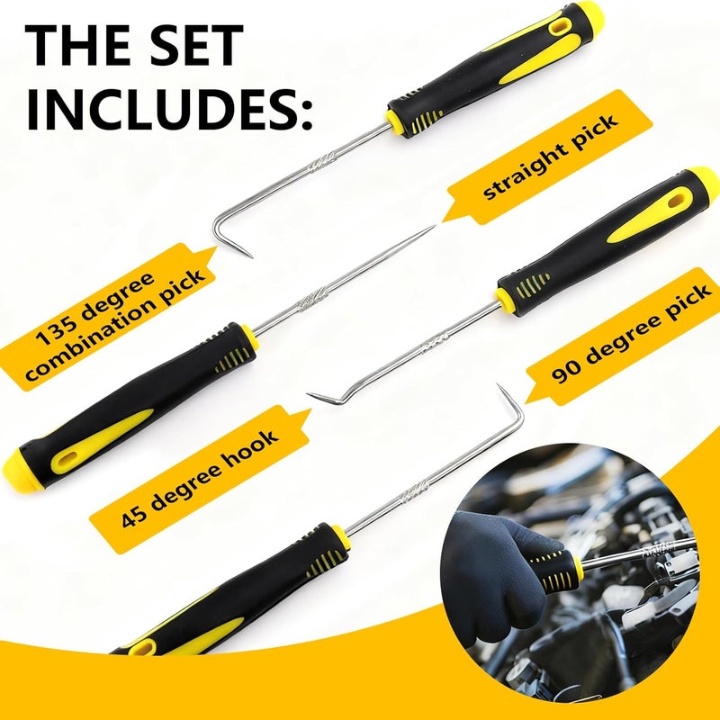NBRINGO 1086 SAE PCS O-Rings Assortment Kit with 4 Pick & Hook Tools - 32 Sizes Buna-N O Ring Set Compliant with AS568 Standards,Ensure Leak-Proof Seals for Hydraulic, Plumbing & Automotive Repairs - Image 4